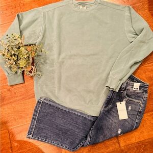 Comfort Colors Sage Green Crewneck Sweater